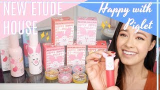 NEW ETUDE HOUSE HAPPY WITH PIGLET COLLECTION | Swatches + Review