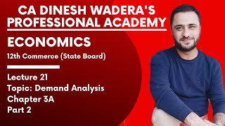Lecture 21 - Demand Analysis - Chapter 3A - Part 2 - 12th Commerce Economics