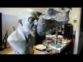 mean machine and T rex, sculpting with chavant