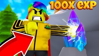I Discovered How To Get 100X EXP for FREE! (Roblox Super Power Training Simulator)