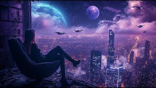 Cyberpunk Neon City Rain, Peaceful Zen Melodies And Soothing Low Frequency Sound Waves