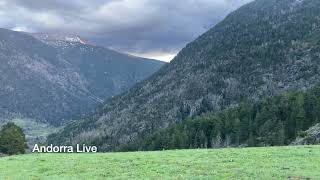 Relax In Ordino, Sunset In Front Of Casamanya. Sounds Of Nature Without Stress. Andorra 4K