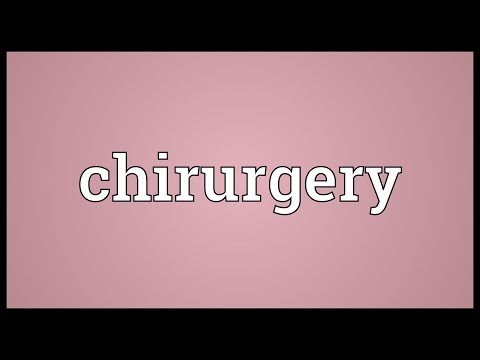 Header of chirurgery