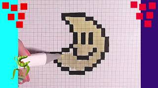 Pixel Art Hecho A Mano Como Dibujar En Papel Cuadriculado Paso A Paso Luna Súper Mario