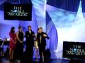 Joel Madden Accepts Noble Award from LIonel Richie & Jennifer Howell, Founder,The Art of Elysium