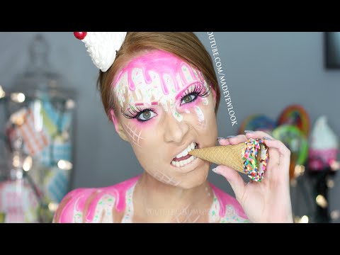 Candy/Ice Cream Makeup Tutorial - YouTube