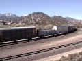 Union Pacific Manifest struggles up Cajon Pass - 1/5/13