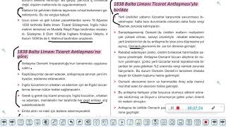 11 Sinif Tari̇h 19 Föy 1838 Balta Li̇mani Ti̇caret Antlaşmasi Ders 1