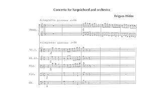 Frigyes Hidas - Concerto For Harpsichord And Strings Score Video