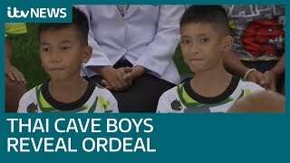 Rescued Thai boys speak on their dramatic cave escape | ITV News Rescued Thai boys speak on their dramatic cave escape | ITV News
