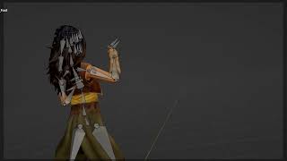 Blender Disney Raya Raya Vs Namaari Fighting Scene W.i.p - 5Sec Clip -Animation