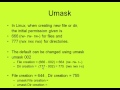 SADS: Setting UMASK