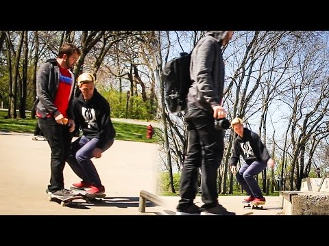 Human Skatepark Obstacle!