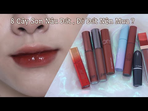 8 CÂY SON NÂU ĐẤT , ĐỎ ĐẤT MÌNH THÍCH GẦN ĐÂY | BbiA, Merzy, Romand, MAC, 3CE, Ofélia | Yeah I’m Lio