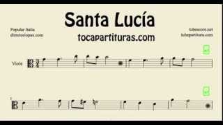 Santa Lucía Sheet Music for Viola Partitura de Viola en Clave de do