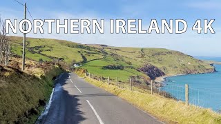 Northern Ireland 4K - Scenic Drive - Narrow Cliffside