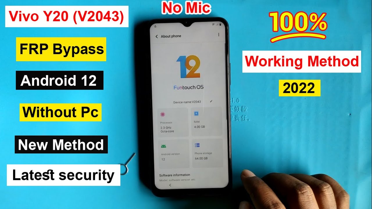 Vivo Y20 FRP Bypass Android 12 New Method 2022| Vivo Y20 Vivo Y20 FRP Bypass Android 12 New Method 2022| Vivo Y20