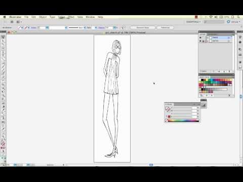 Free Raster Vector Conversion on Convert A Hand Drawn Fashion Sketch To Vector With Illustrator Live