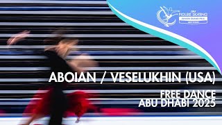 Hana Maria Aboian Daniil Veselukhin Usa Junior Ice Dance Free Dance Abu Dhabi 2025