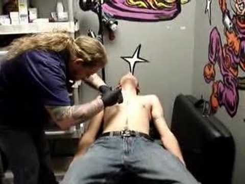 the nipple piercing. Mark keeps his word and pierces his nipples. Play video 