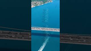 Vertical Video. Istanbul, Turkey. Fatih Sultan Mehmet Bridge Is A Suspension Bridge Across The Bo...