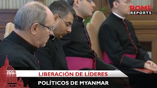 Francisco pide liberación de líderes políticos de Myanmar