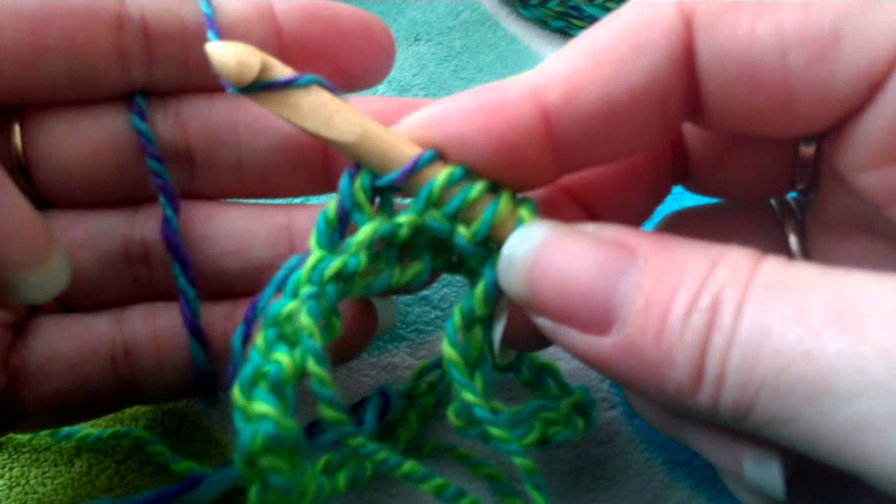 Tunisian Crochet in the round - YouTube