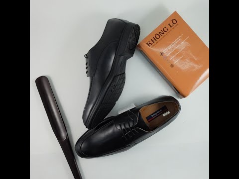Giày tây size 46 màu đen | Large size smooth black leather Derby