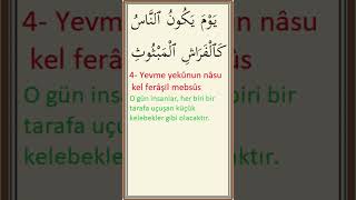 Karia Suresi Okunuşu Ve Anlamı Arapça - Türkçe