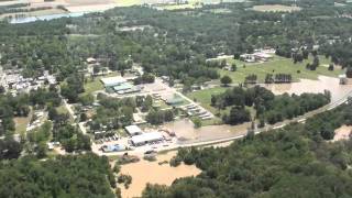 Aerial Video White River Flooding At Des Arc Arkansas 5-3-2011