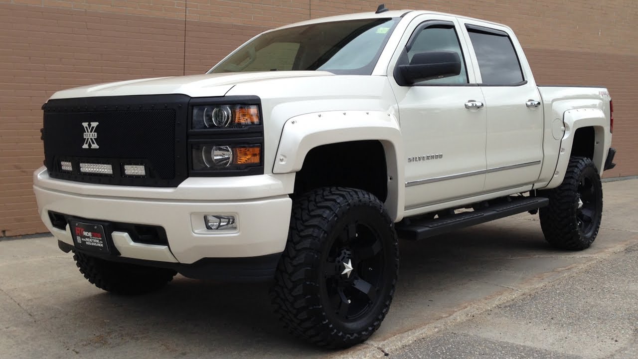 Lifted 4 Door Jeep Silver