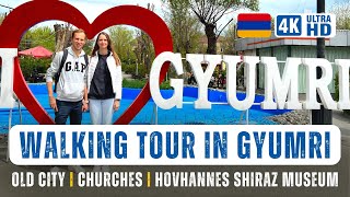 [4K] Walking tour in Gyumri, Armenia 🇦🇲 OLD CITY 📜 Churches 📍 Hovhannes Shiraz M