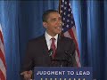 Barack Obama: On Iraq and National Security