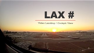 Landing at LOS ANGELES Int'l Airport (LAX/KLAX) USA - (Cockpit View)