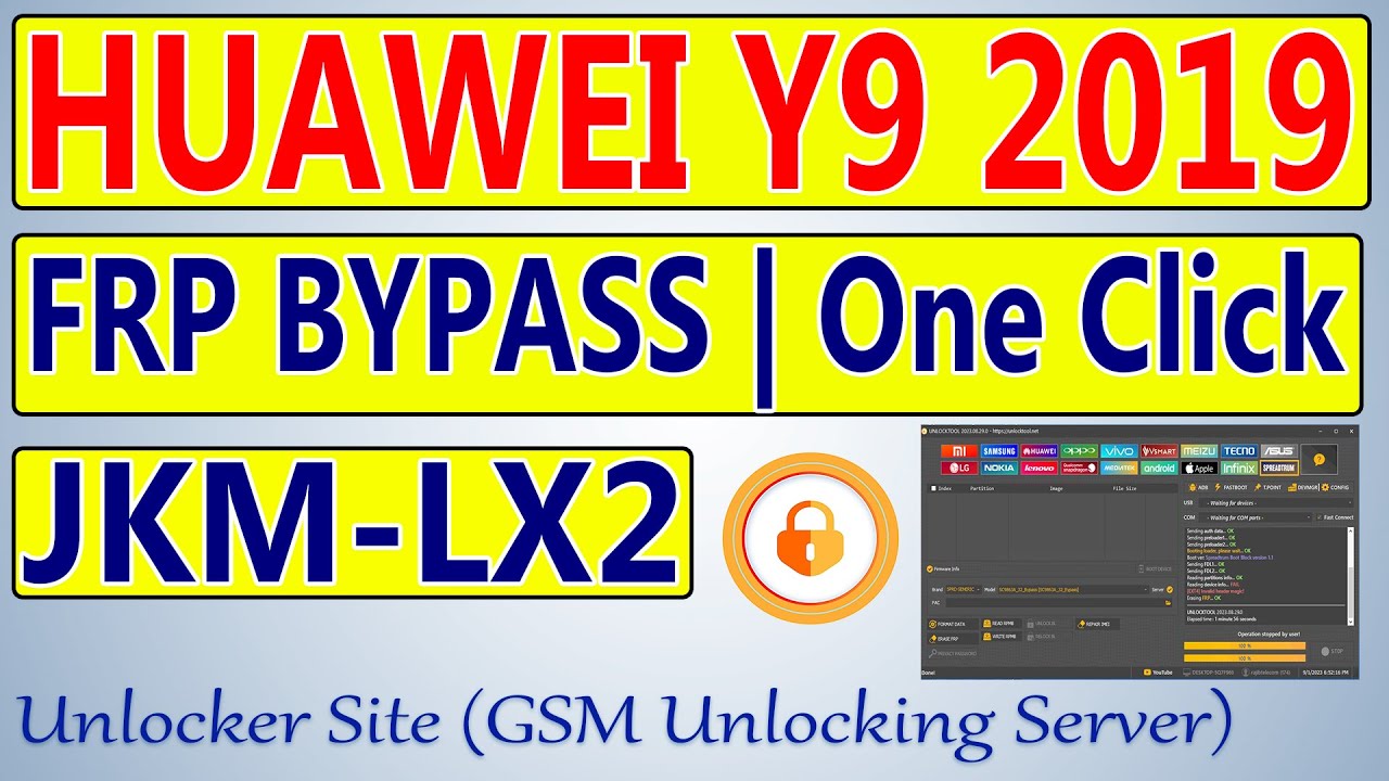 Huawei Y9 2019 (JKM-LX2) FRP Bypass By Unlock Tool Huawei Y9 2019 (JKM-LX2) FRP Bypass By Unlock Tool