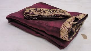 Designer Blouse Sareechiffon Sareesemi Dola Silk Saree