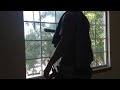 Cleaning Dirty House Windows - Mop, Scrape, Soap, Squeegee and detail