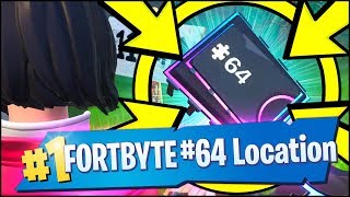 Fortnite FORTBYTE #64 LOCATION - ACCESSIBLE BY ROX ON TOP OF STUNT MOUNTAIN