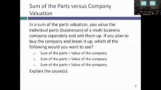 Session 20 (Val MBAs): Asset Based Valuation & First Steps on Private Business V