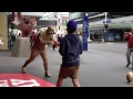 Gold Rugby player Living Statue busker - Auckland (clip 1)