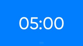 5 Minute Focus Timer - Azure Blue Pomodoro Break Timer