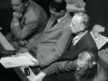 Streicher, Rosenberg, Keitel in dock at Nuremberg Trial; "Nazi Concentration Camps" film shown