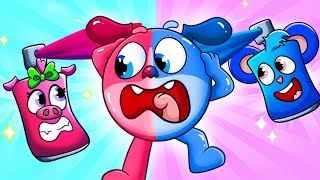 Pink vs Blue Roomate Challenge 🩷💙 Sibling Plays Together + More Top Kids Songs b