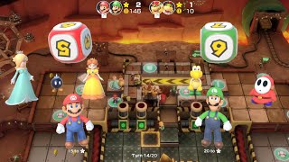 Super Mario Party - Mario & Luigi vs Bowser & Bowser Jr. - Gold Rush Mine