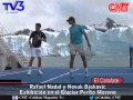 Rafael Nadal and Novak Djokovic at the Perito Moreno Glacier