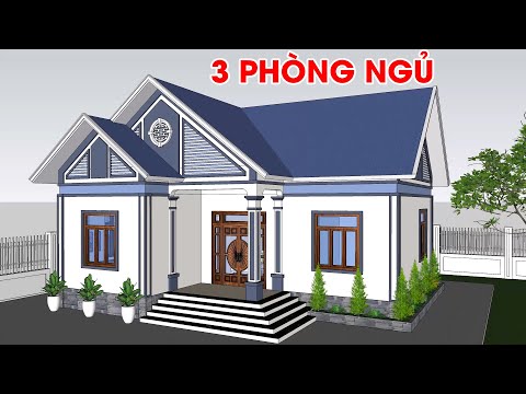 MẪU NHÀ CẤP 4 MÁI THÁI LỢP TÔN GIÁ RẺ 2021