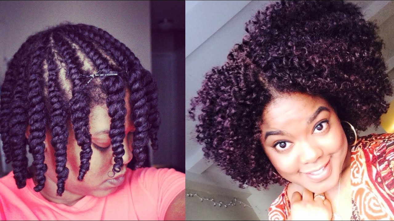 Natural Hair | Updated Flat-Twist Out - YouTube