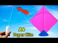 how to make kite , A4 sheet kite making , single paper kite making , flying paper kite , patang bazi