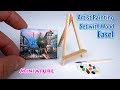 DIY Realistic Miniature Artist Painting Set with Wood Easel | DollHouse
