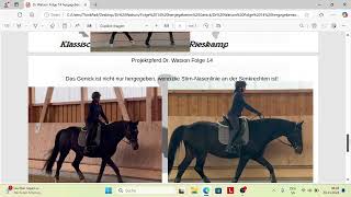 Klassische Reitlehre Dr. Watson F. 14:Nur aus dem hergegebenen Genick darf die Halsrundung entstehen